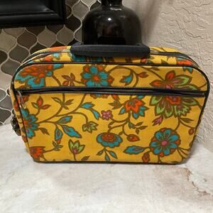 Vintage floral mini retro  suitcase 14” fantastic